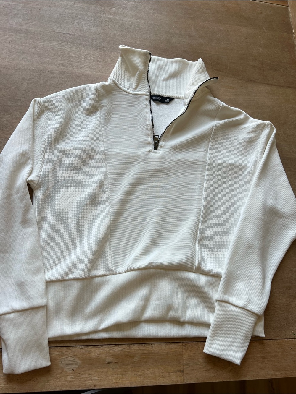 Women's Cream Quarter-Zip Pullover Hoodie